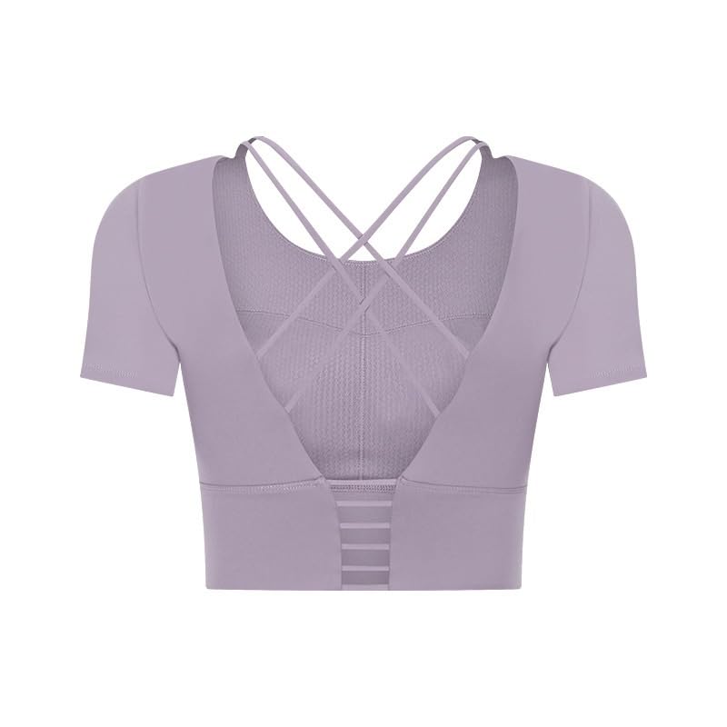 Women's Padded Short Sleeve Yoga Top