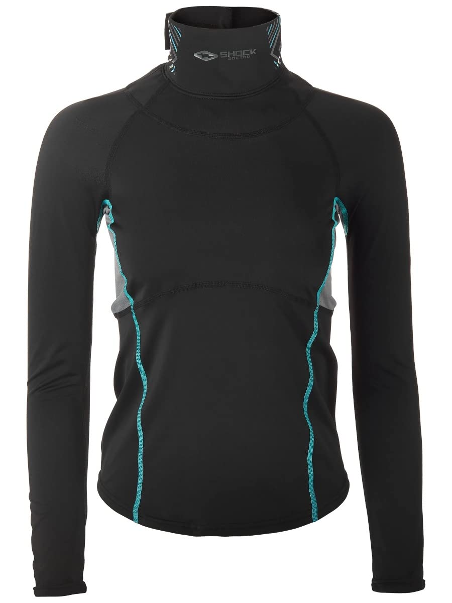 Shock Doctor Wm's Ultra Comp Neckguard Hockey Shirt LS Black/Grey S