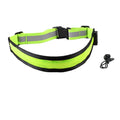 Green Rechargeable LED Reflective Running Belt for Mountain Climbing