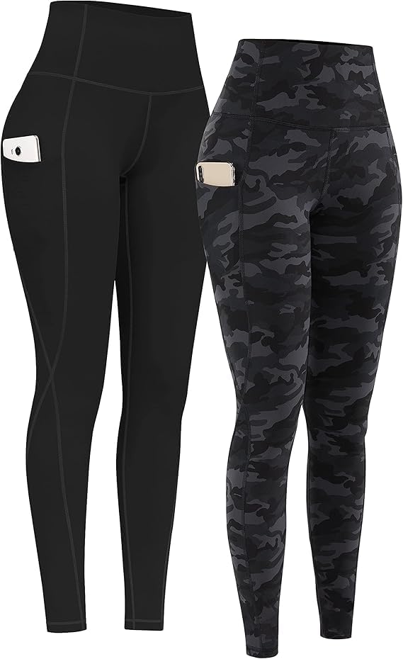 2-Pack High-Waist Yoga Leggings with Pockets
