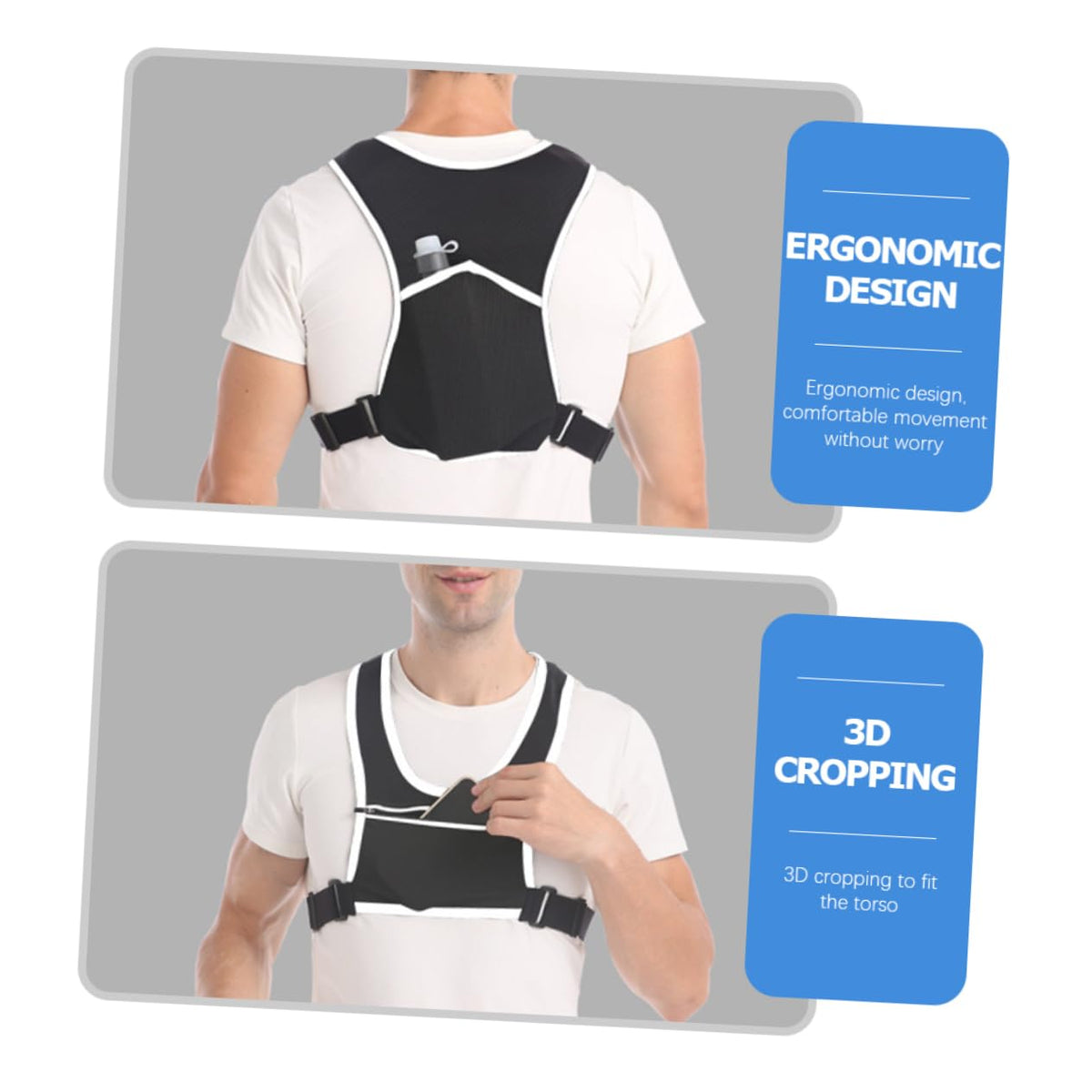 Reflective Running Vest with Adjustable Belt & Pockets