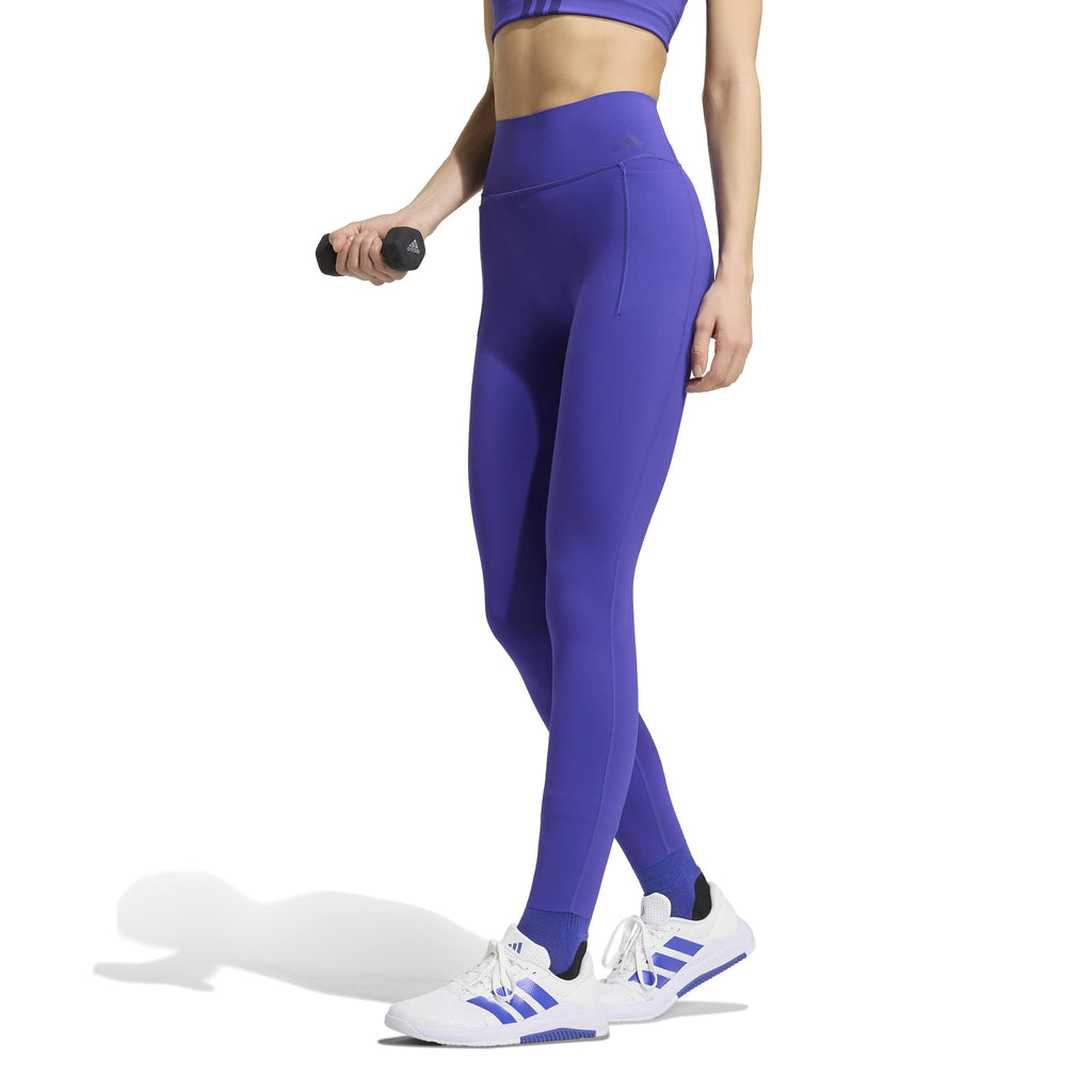 adidas Womens Optime Workout Contour Full Length Leggings Casual - Black