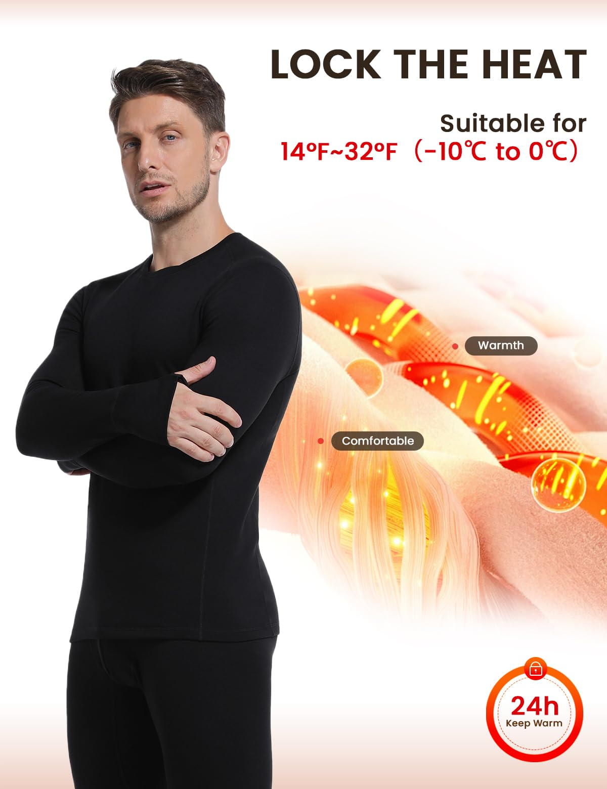 Men’s Fleece-Lined Thermal Underwear Set