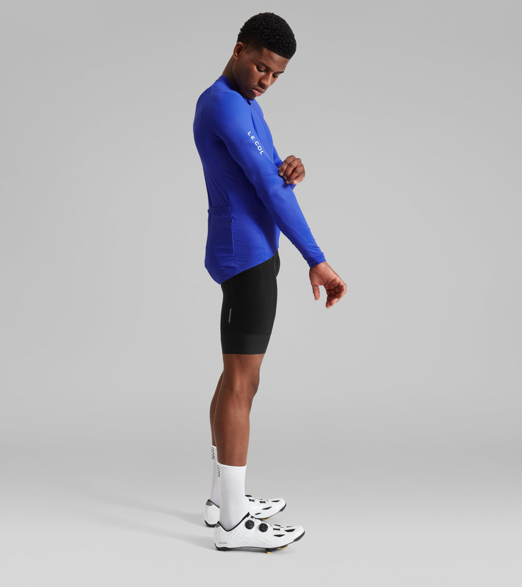 Men’s Long-Sleeve Cycling Jersey with Rear Pockets