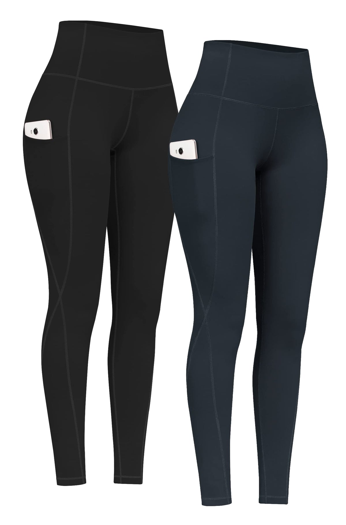 2-Pack High-Waist Yoga Leggings with Pockets