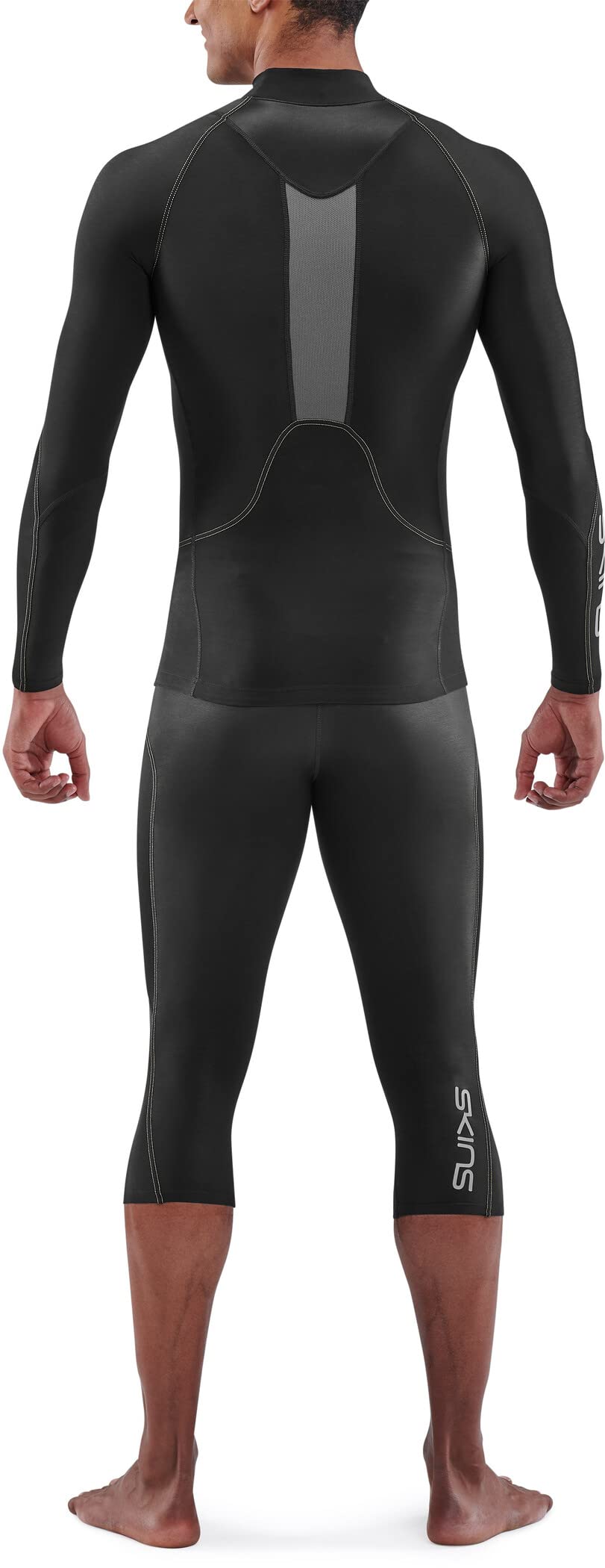 Skins Series-3 Mens Compression Top L/S Thermal L Black