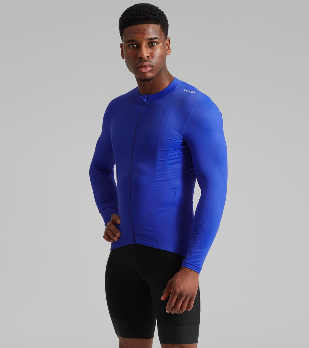 Men’s Long-Sleeve Cycling Jersey with Rear Pockets