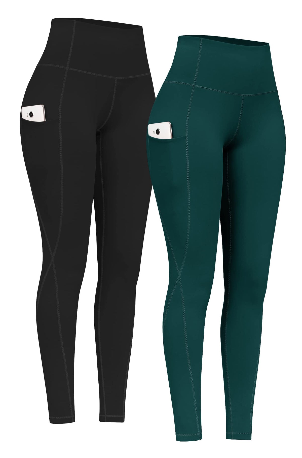 2-Pack High-Waist Yoga Leggings with Pockets