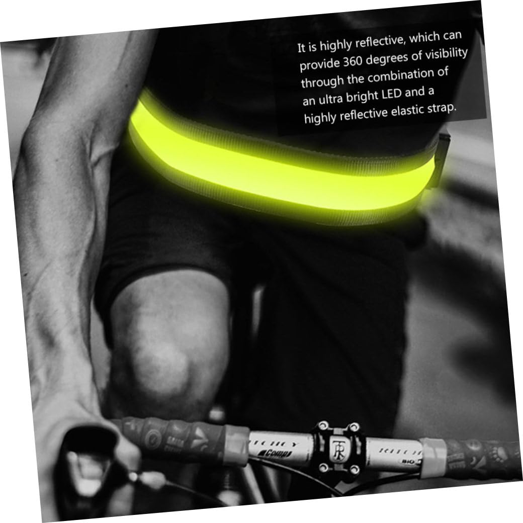 Green Rechargeable LED Reflective Running Belt for Mountain Climbing