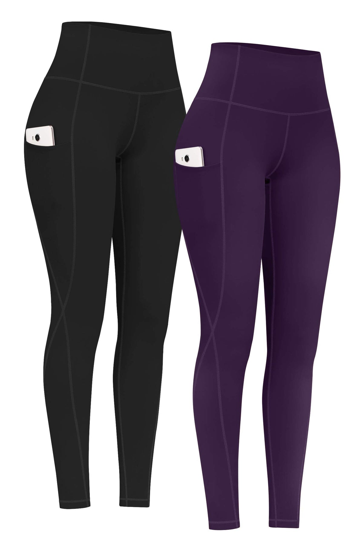 2-Pack High-Waist Yoga Leggings with Pockets