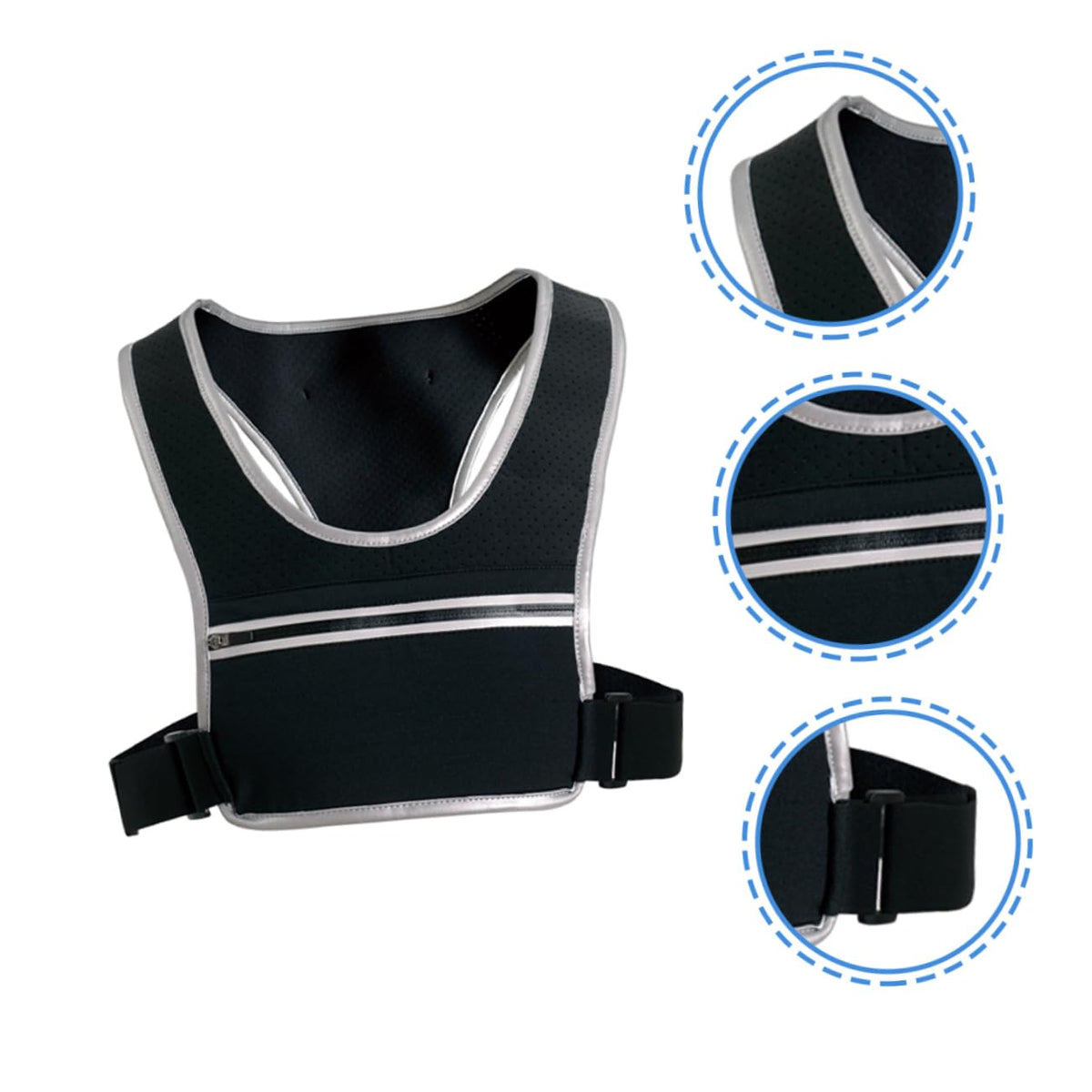 Reflective Running Vest with Adjustable Belt & Pockets