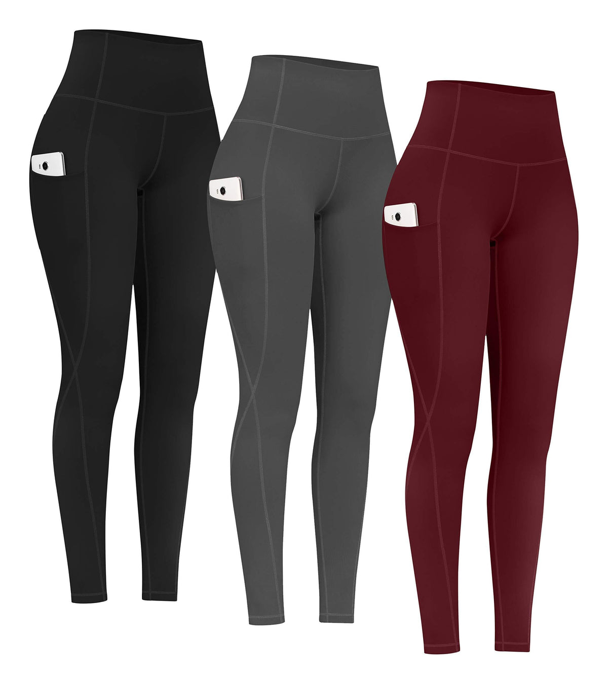 2-Pack High-Waist Yoga Leggings with Pockets