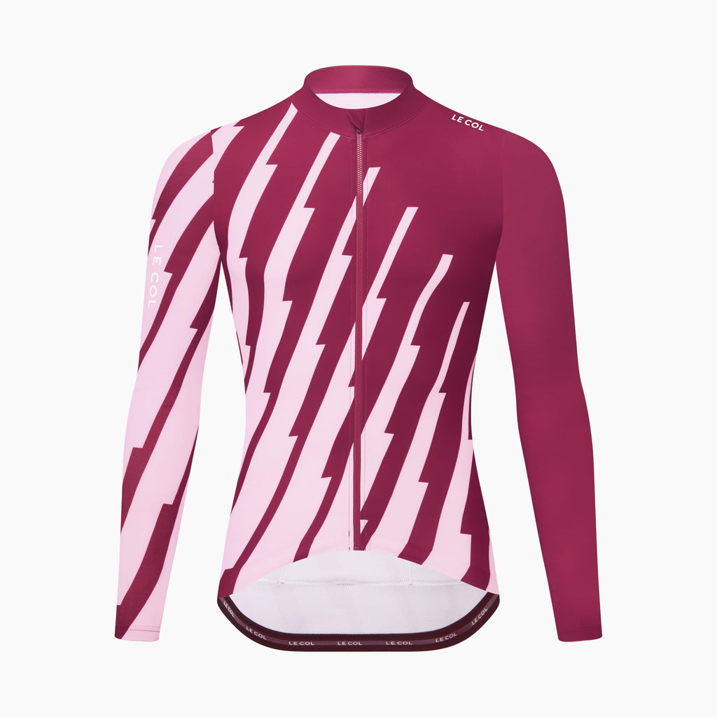 Men’s Long-Sleeve Cycling Jersey with Rear Pockets