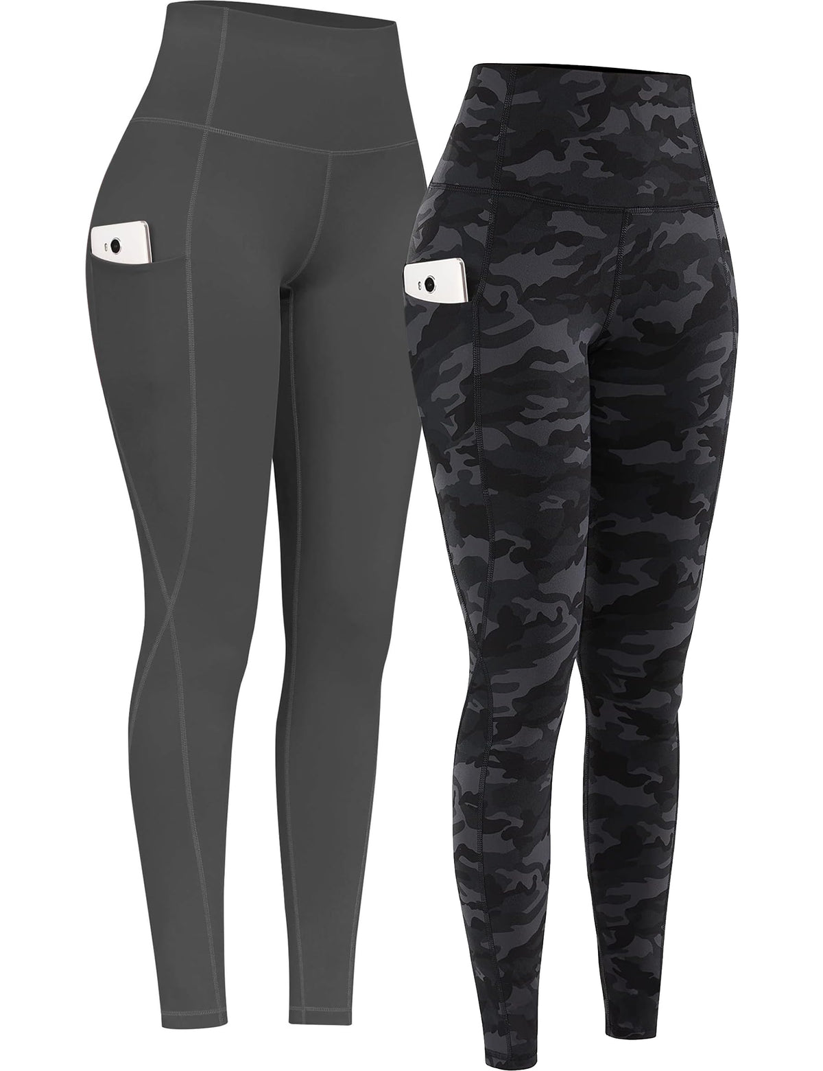 2-Pack High-Waist Yoga Leggings with Pockets