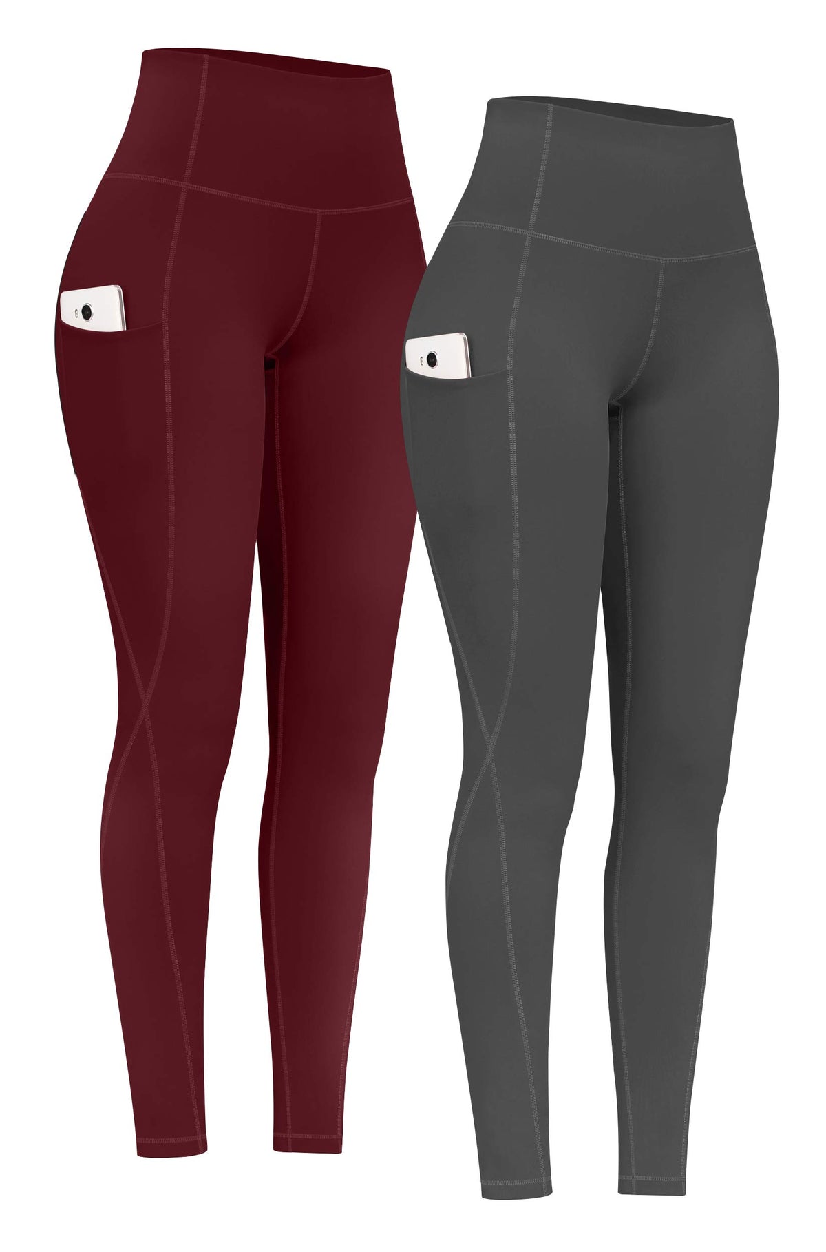 2-Pack High-Waist Yoga Leggings with Pockets