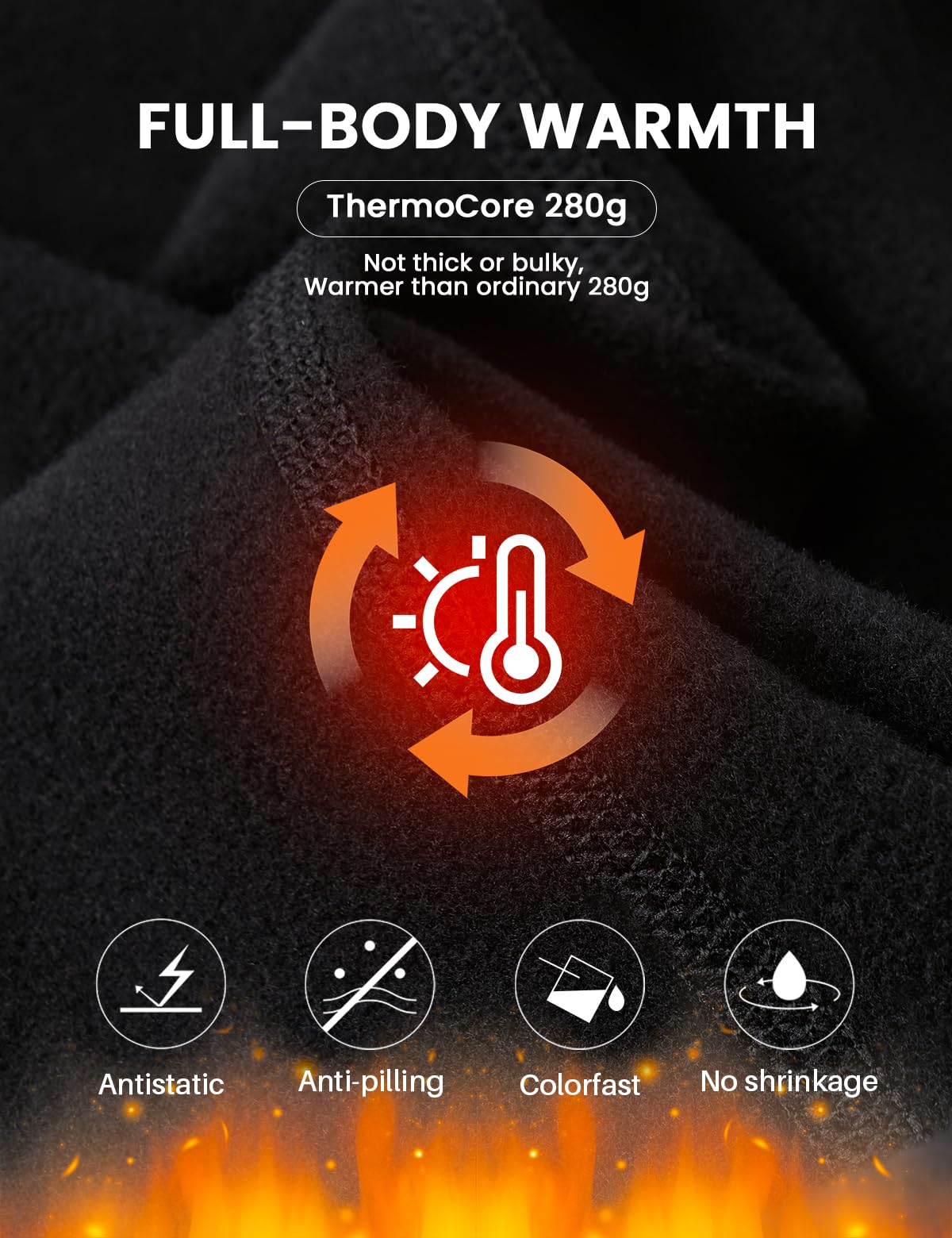 Men’s Fleece-Lined Thermal Underwear Set