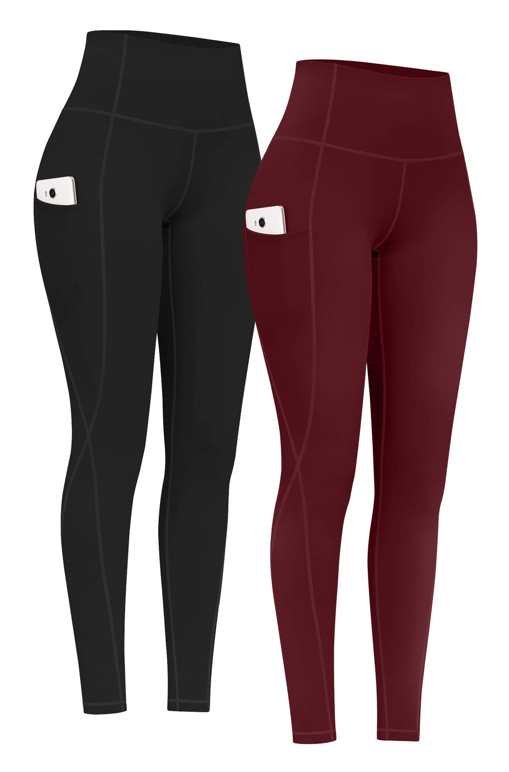2-Pack High-Waist Yoga Leggings with Pockets