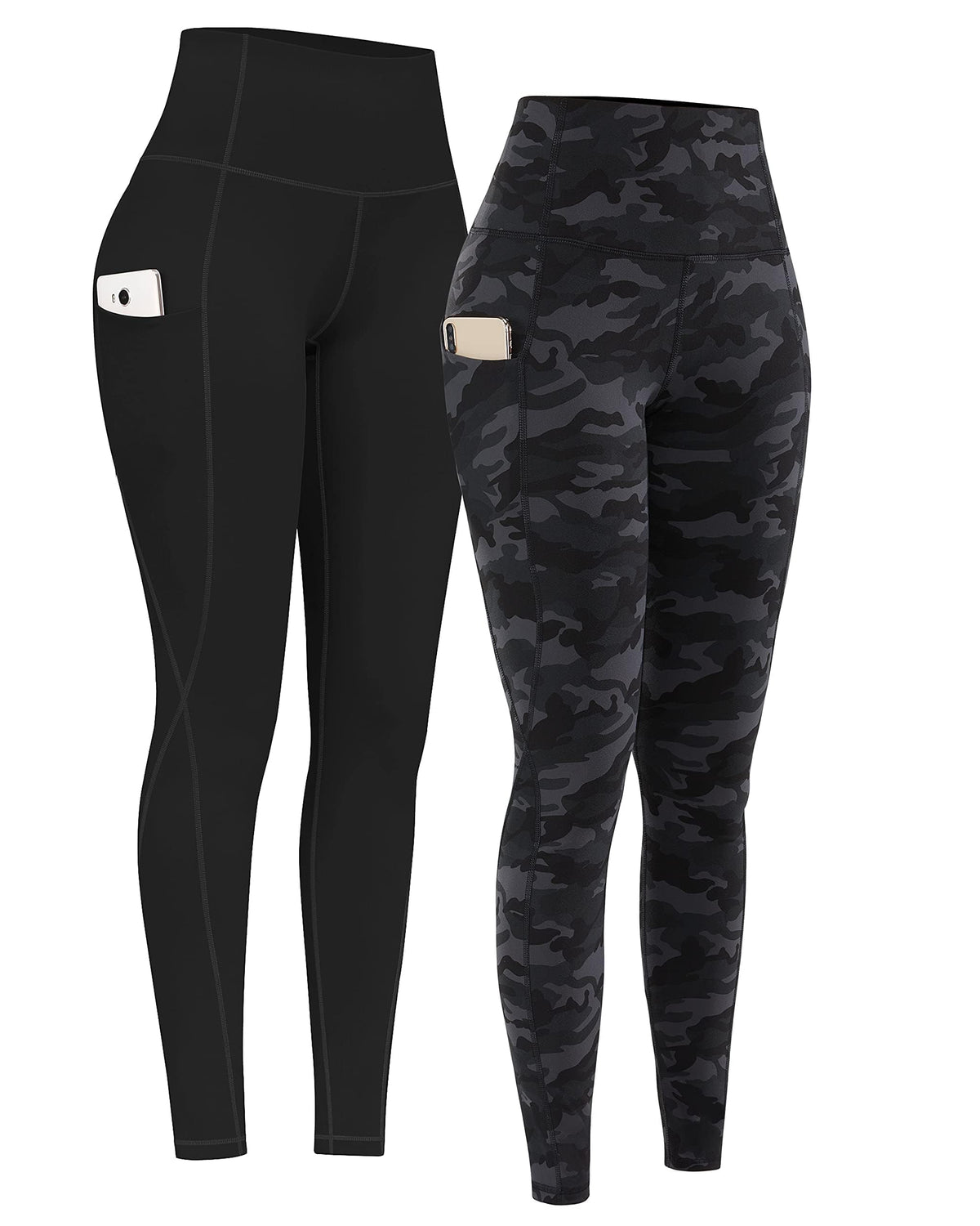 2-Pack High-Waist Yoga Leggings with Pockets