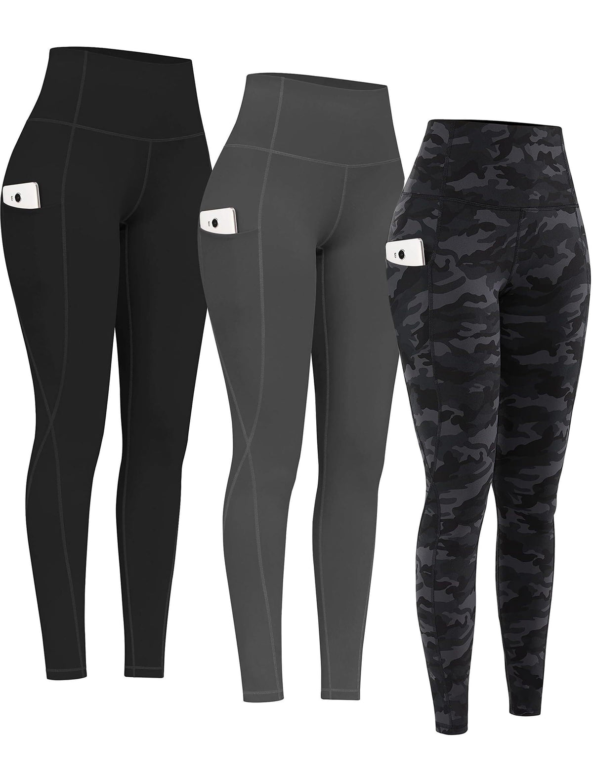 2-Pack High-Waist Yoga Leggings with Pockets