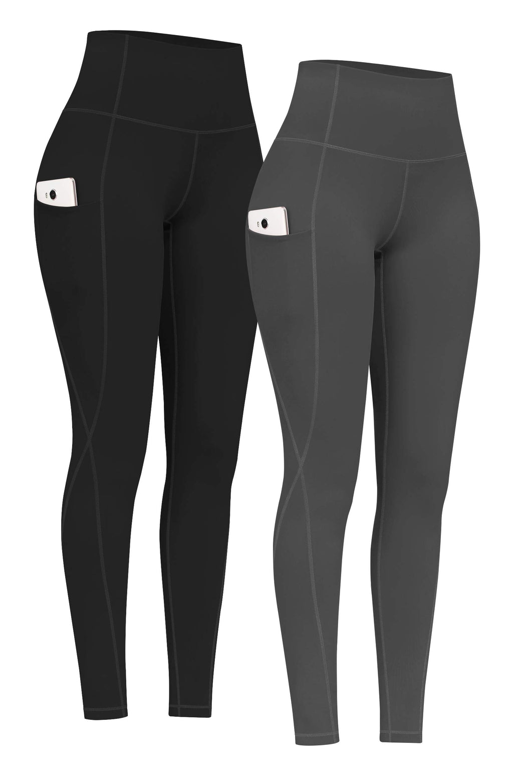 2-Pack High-Waist Yoga Leggings with Pockets