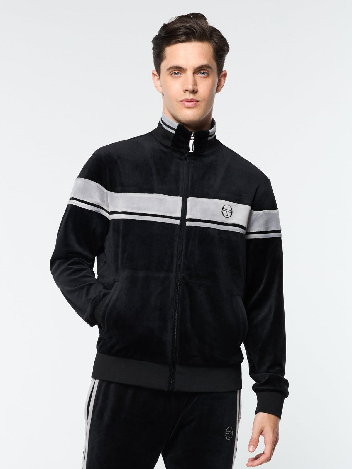 Sergio Tacchini Damarindo Velour Track Jacket- Beauty