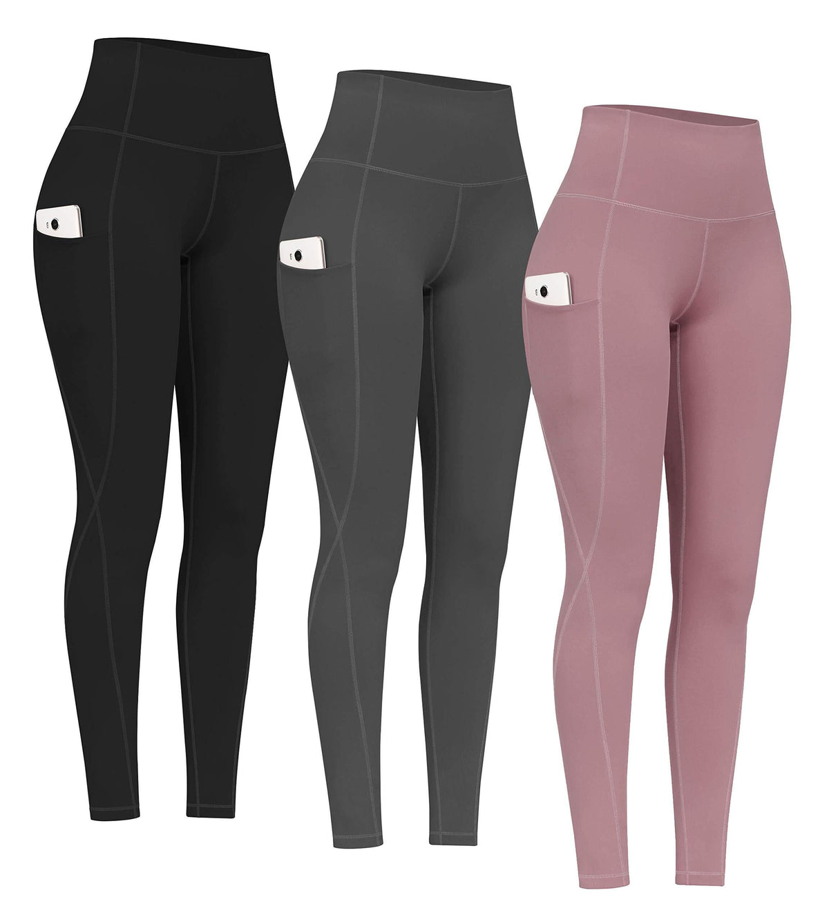 2-Pack High-Waist Yoga Leggings with Pockets