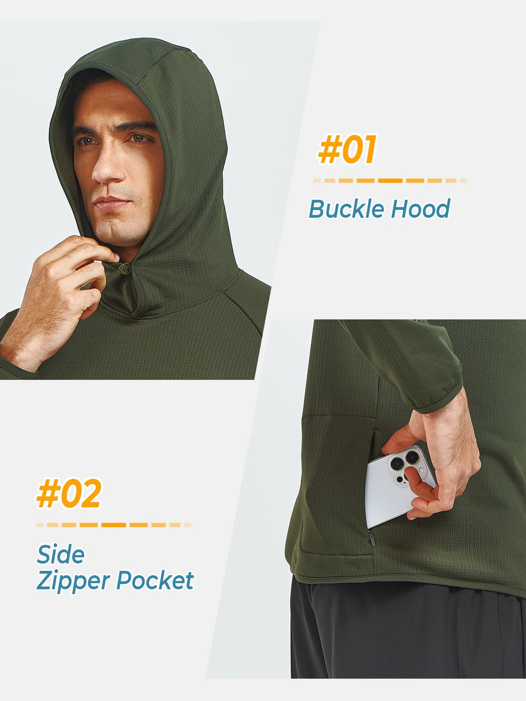 Men's Lightweight Fleece Training Hoodie