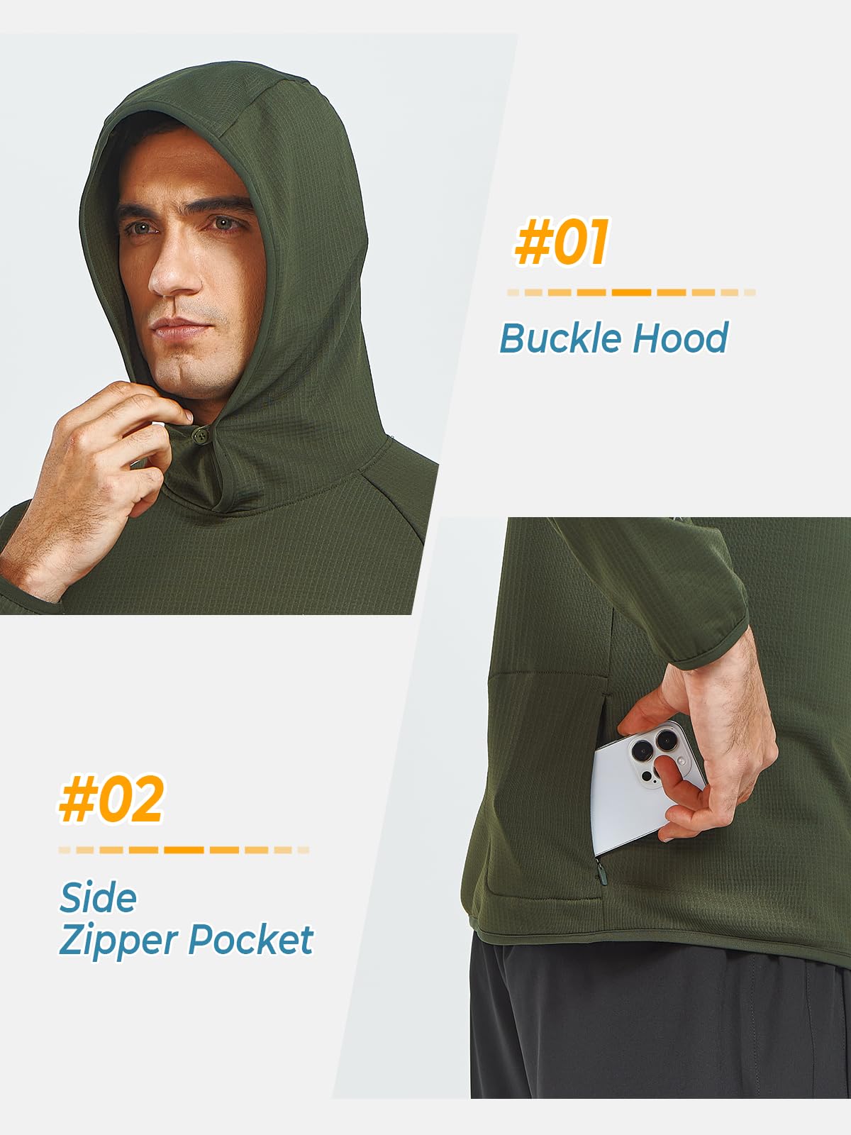 Men's Lightweight Fleece Training Hoodie