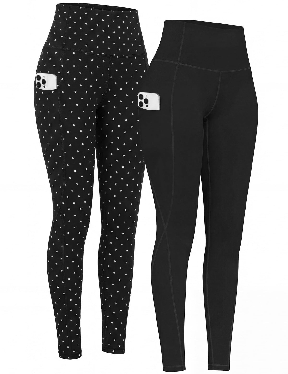 2-Pack High-Waist Yoga Leggings with Pockets