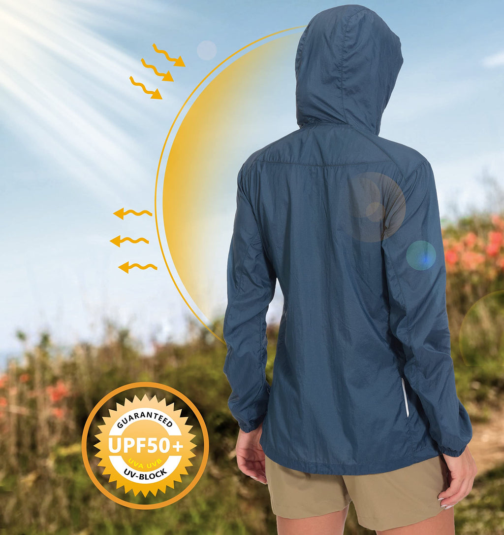 Women's UPF 50+ Sun Protection Hoodie Jacket