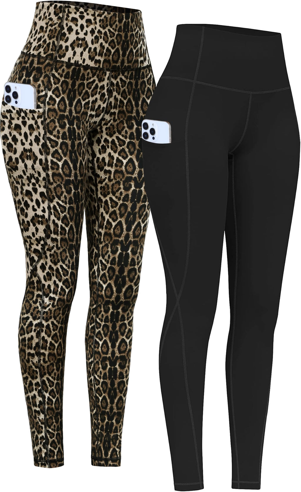 2-Pack High-Waist Yoga Leggings with Pockets