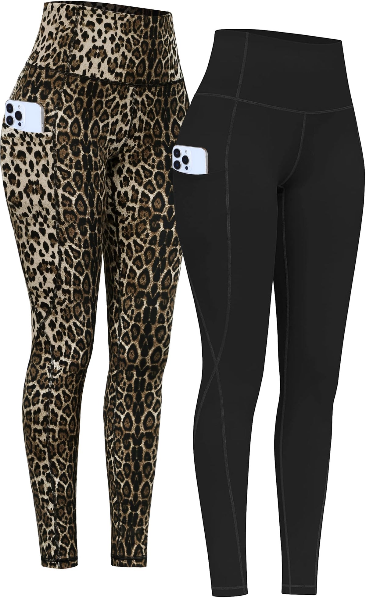 2-Pack High-Waist Yoga Leggings with Pockets